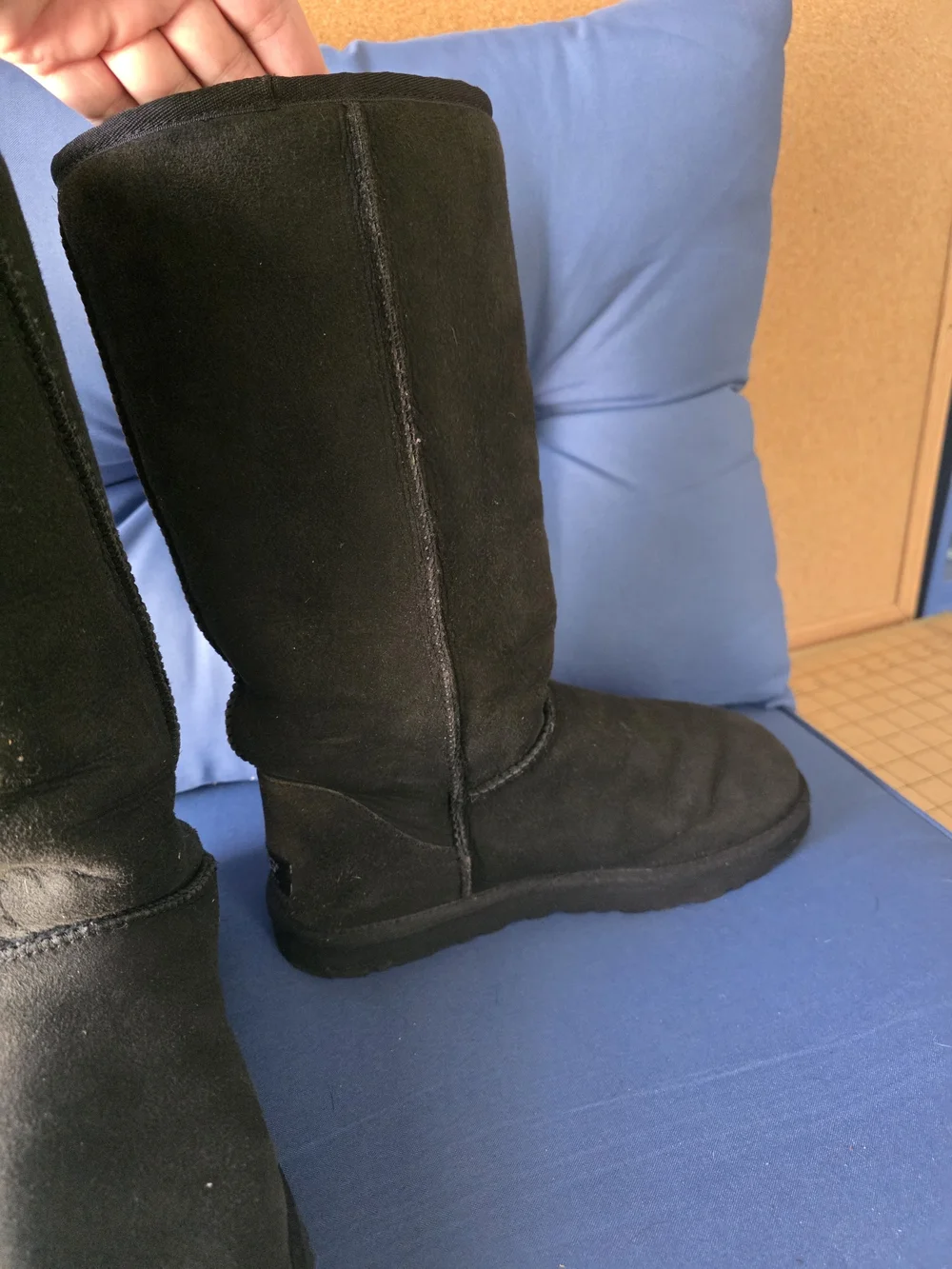 UGG Australia Classic Tall Black Sheepskin Boots Size 9